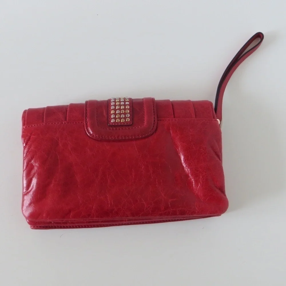 🔴CLEARANCE🔴 Marciano Red Studded Foldover Clutch